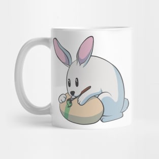 Egg painting white Easter bunny Mug